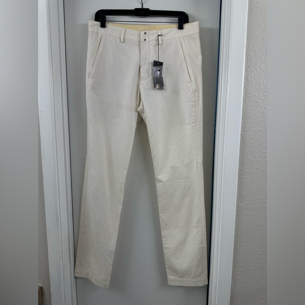 NWT marithe francois girbaud Men's Cream White Pants Work Italy 46 cotton 31*32